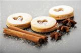 christmas cookies and sugar powder 