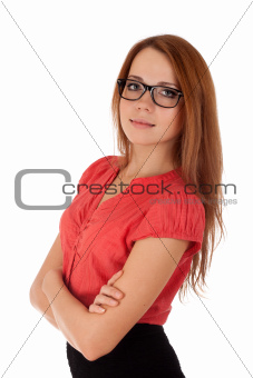 Young woman in glasses