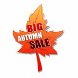 big autumn sale in 3d leaf
