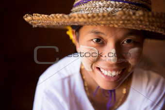 Smiling Myanmar girl
