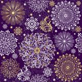 Christmas dark violet seamless pattern