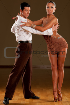 latino dance couple in action