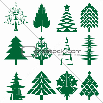 Green Christmas tree series