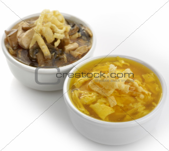 Egg Drop And Hot and Sour Soups