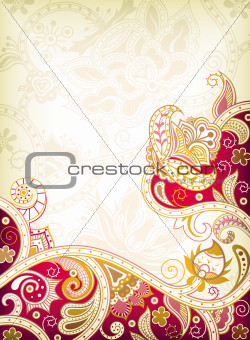 Abstract Floral Scroll