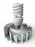 energy saving bulbs and money 