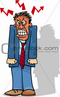 angry man or businessman