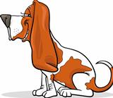 basset hound dog cartoon illustration