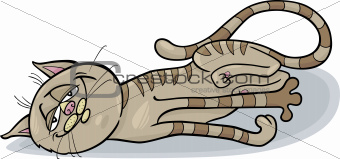 happy cat cartoon illustration