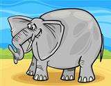 funny elephant cartoon illustration