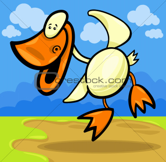 cartoon duck or duckling