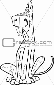  harlequin dog cartoon for coloring