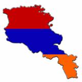 Stylized contour map of Armenia