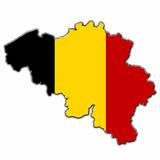 Stylized contour map of Belgium