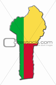 Stylized contour map of Benin