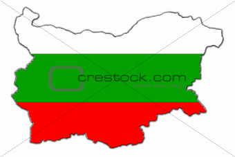 Stylized contour map of Bulgaria