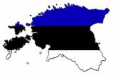 Stylized contour map of Estonia