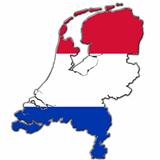 Stylized contour map of Netherlands