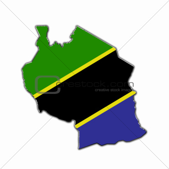 Stylized contour map of Tanzania