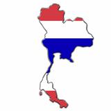 Stylized contour map of Thailand