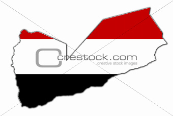 Stylized contour map of Yemen