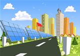 Solar vector City for solar panels
