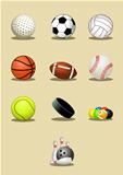  Sport balls icon set