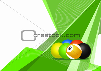 Pool balls, abstract design
