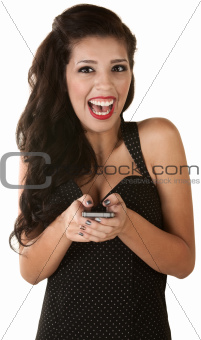 Overjoyed Woman with Phone