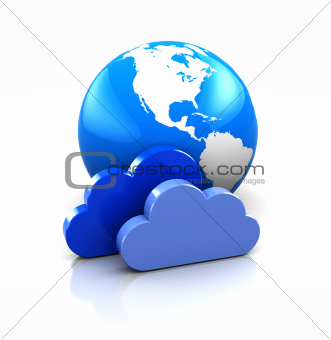 Earth with clouds