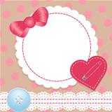Birthday card with heart,lace and bow. Contains a gradient mesh.