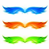 Abstract wings set