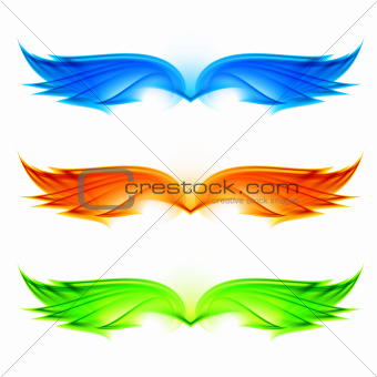 Abstract wings set