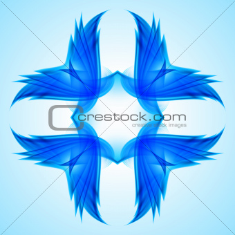 Abstraction blue symbol