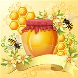 Background with bees