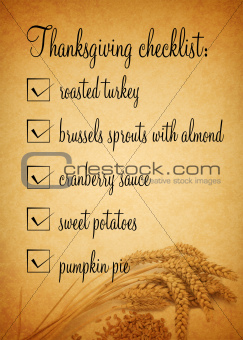 Thanksgiving Checklist