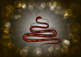 Christmas snake in lights