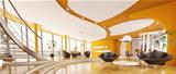 Interior design  of modern apartment panorama 3d render