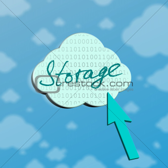 symbol of storage in cloud server