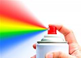 Spray a rainbow