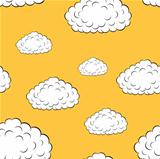 clouds seamless wallpaper, vector illustration