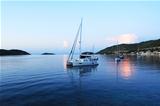 Harbor with yachts in Croatia