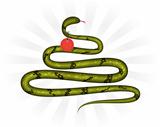Christmas snake with label