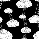 Clouds with stairs, seamless wallpaper
