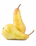Pair of yellow ripe pears