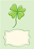 Illustration of clover with four leaves