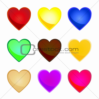 multicolor hearts