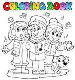 Coloring book carol singing theme 1