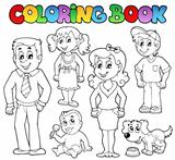 Coloring book family collection 1