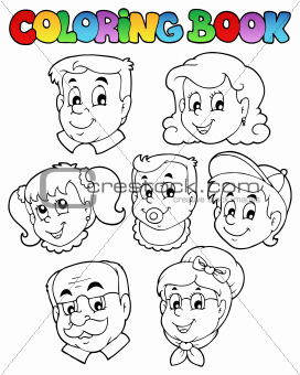 Coloring book family collection 3